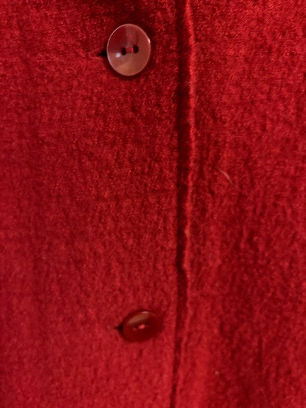 Talbots Red Embroidered Wool Button Front Jacket - Picture 5 of 11